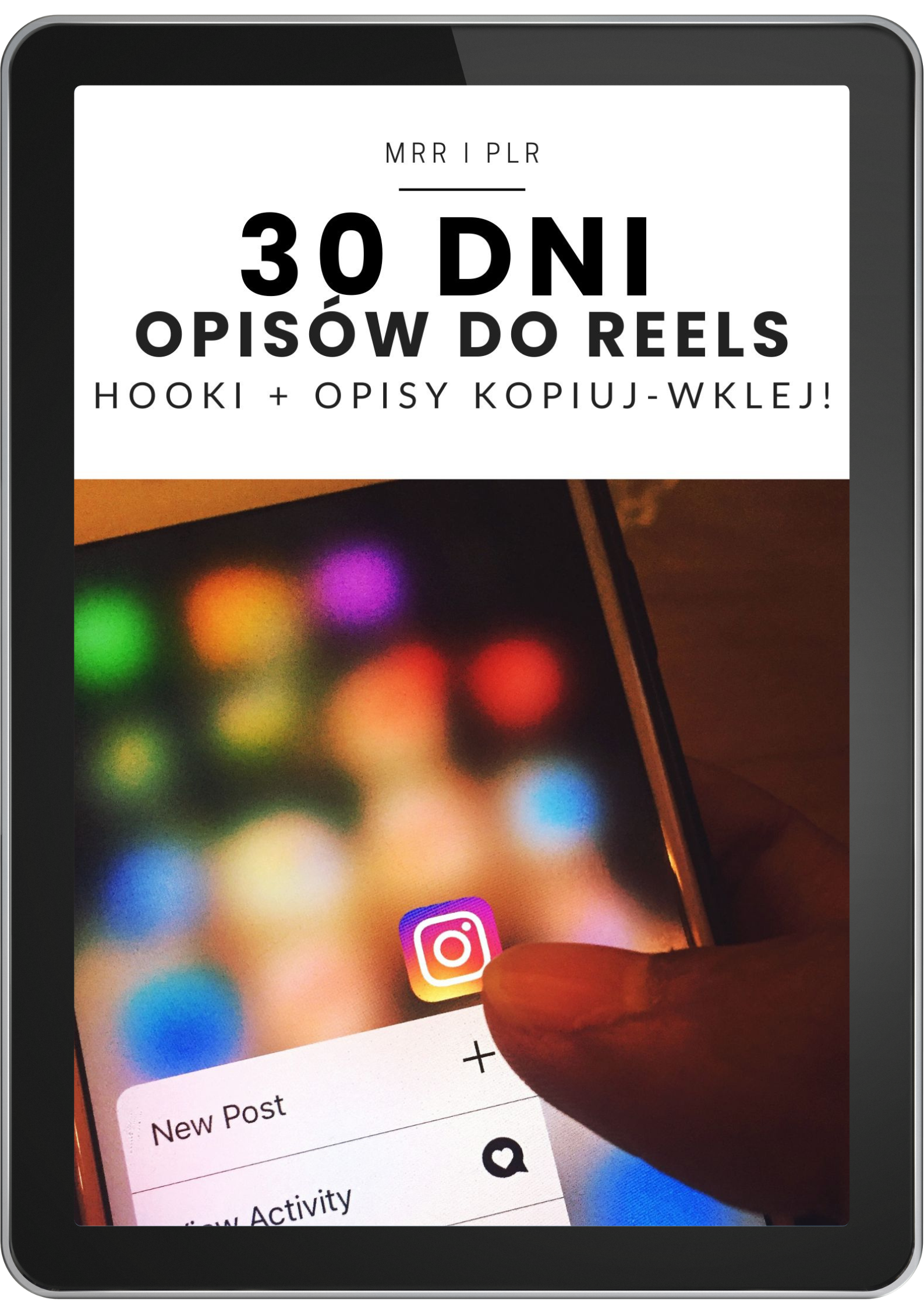 30 Dni Opisów do Reels okladka produktu tablet